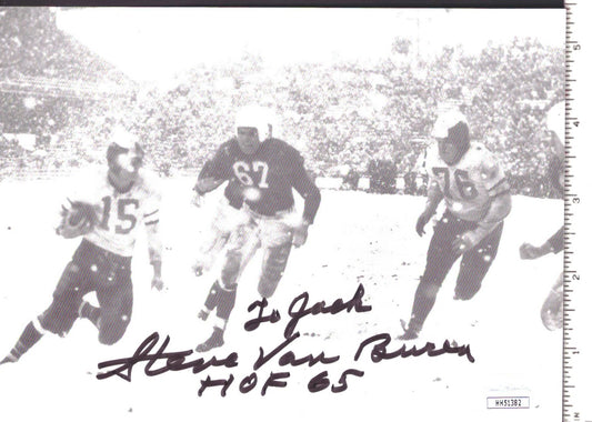 Steve Van Buren Philadelphia Eagles Signed 6x7 B/W Magazine Photo JSA 151560