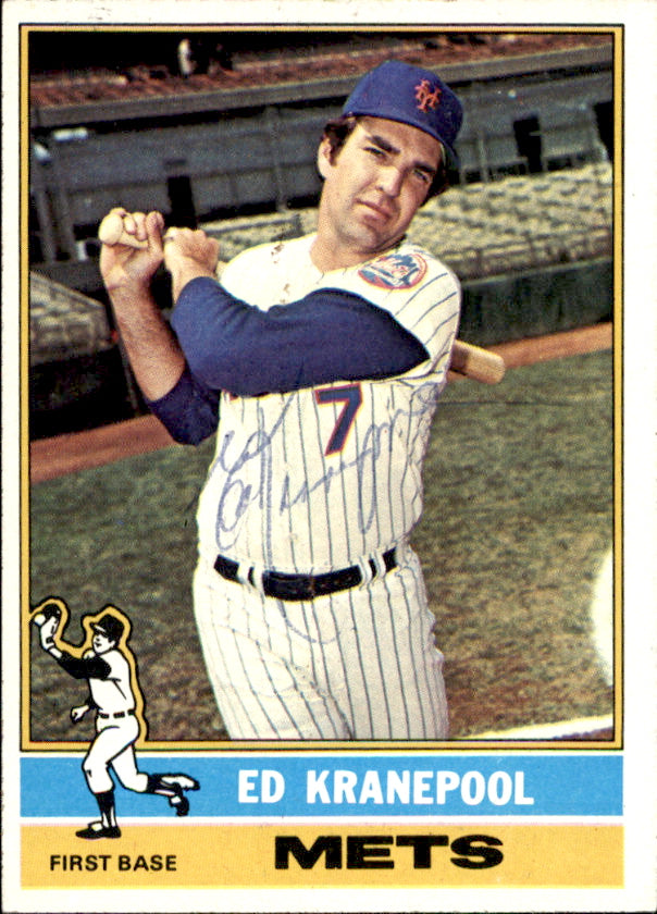Ed Kranepool Autographed 1976 TOPPS Card #314 New York Mets 183455
