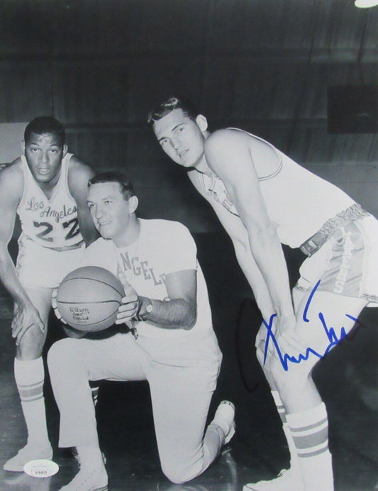 Jerry West HOF Autographed 11x14 Photo Los Angeles Lakers JSA