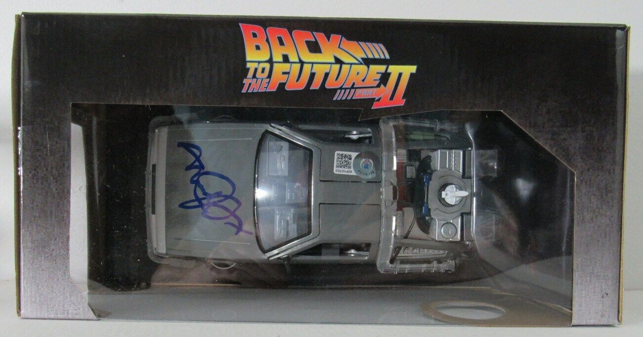 Michael J Fox Signed Delorean Diecast Car Back To Future Beckett Wit 162932
