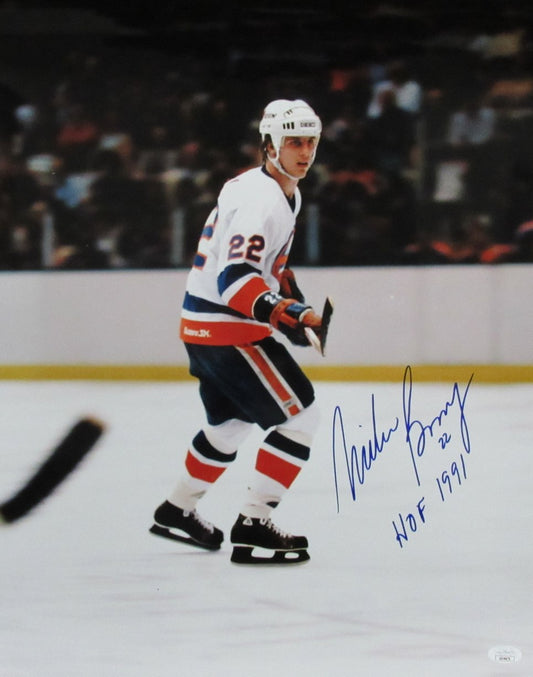 Mike Bossy HOF Islanders Inscribed/Autographed 16x20 inch Color Photo JSA 188612