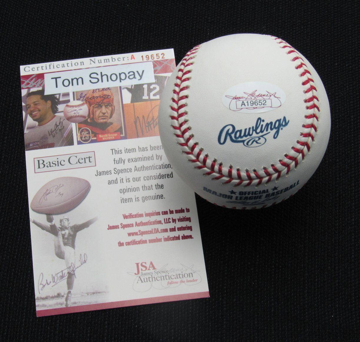 Tom Shopay Signed/Auto Yankees 100th OML Baseball JSA 186970