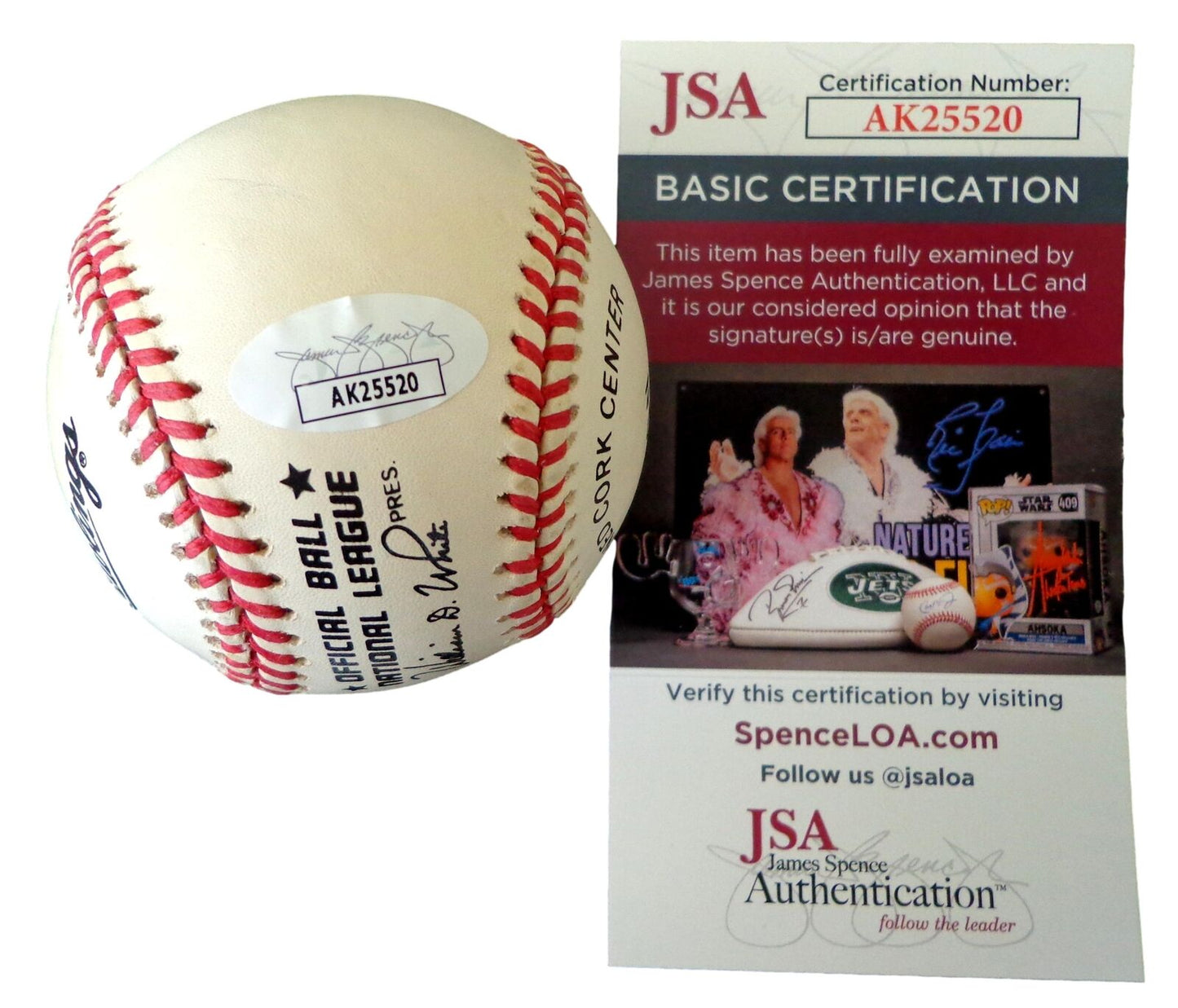 Lew Burdette Autographed ONL Baseball Milwaukee Braves JSA 180152
