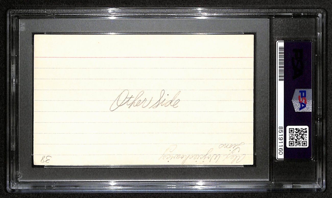 Alex Wojciechowicz HOF Signed/Auto 3x5 Index Card Eagles PSA/DNA 187450