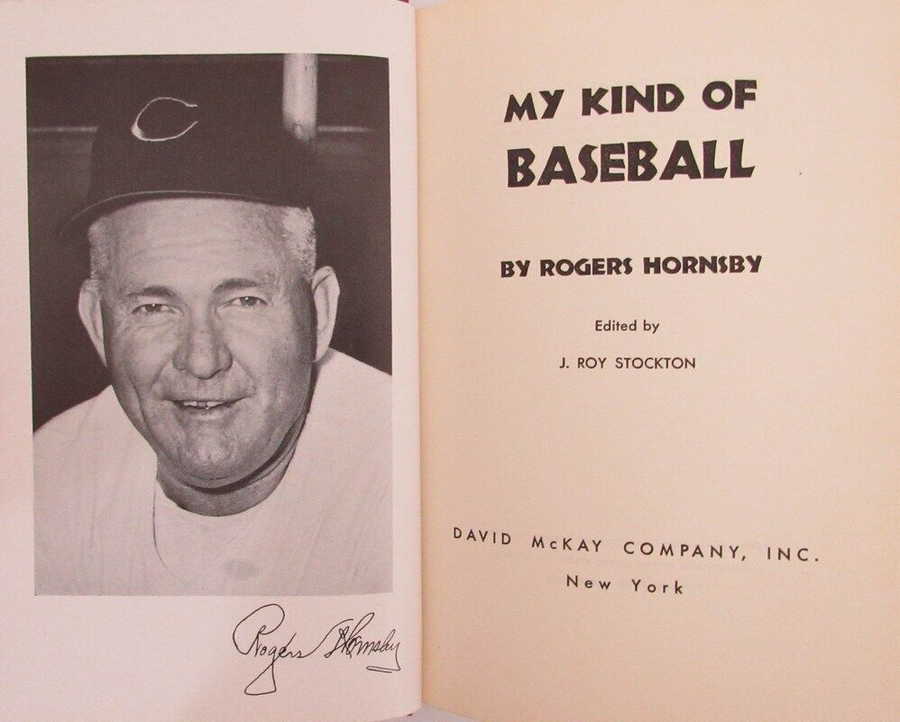 "My Kind of Baseball" 1st Edition 1953 Book by Rogers Hornsby 181423