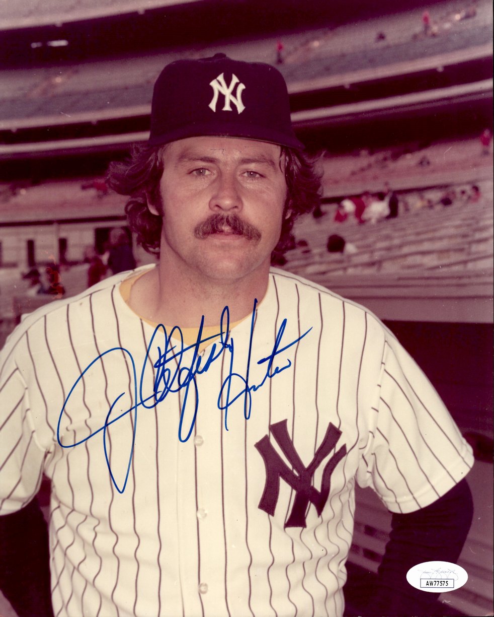 Jim Catfish Hunter HOF Signed/Autographed 8x10 Photo New York Yankees JSA 191416