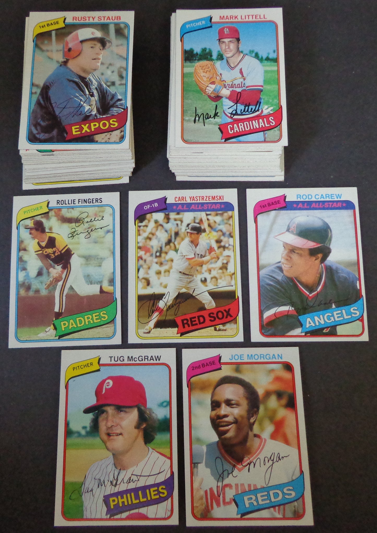 Lot of (80) 1980 TOPPS Baseball Cards Yastrzemski McGraw Morgan 181967
