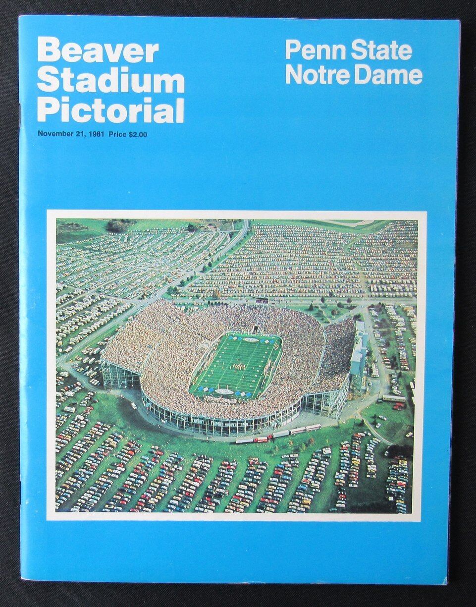 1981 Penn State vs. Notre Dame College Football Game Program 11/21 176201