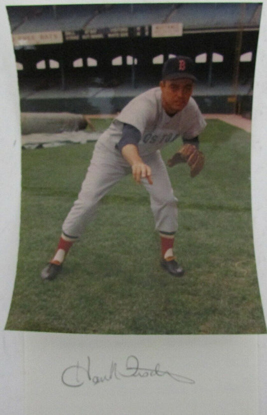 Hank  Fischer 1967 Boston Red Sox Signed 3x5 Index Card with 5x7  Photo 158510