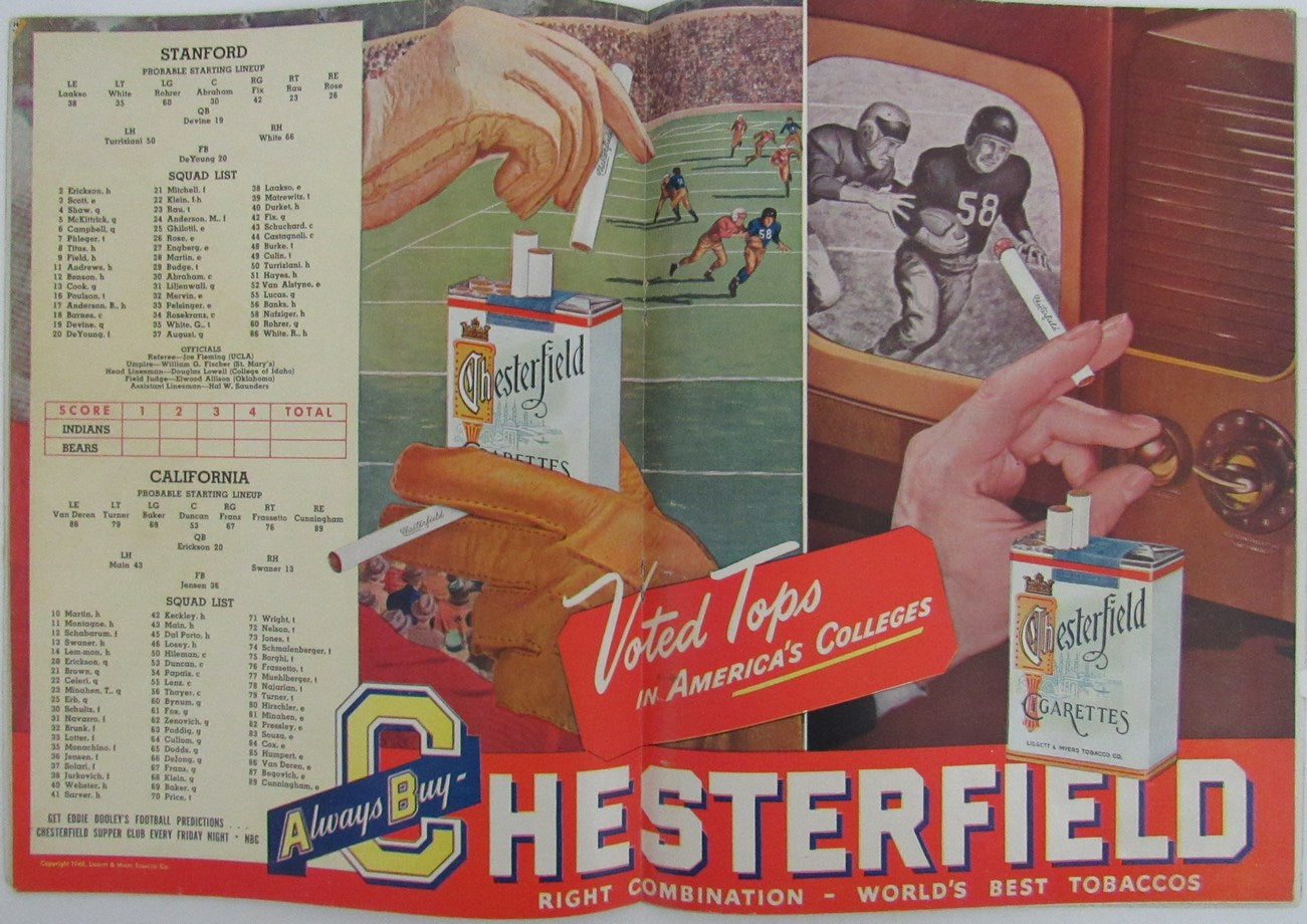 1948 Stanford vs. California College Football Game Souvenir Program 163168
