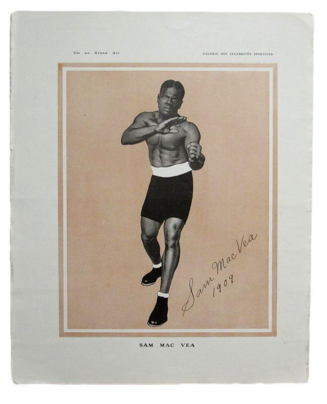 1909 Boxing Sam Mac Vea HOF Vintage La Vie Au Grand Air 10x14 Insert Photo