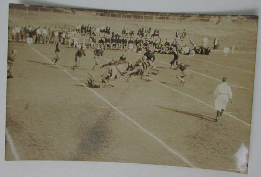1931 Tilton School  Tilton, NH Real Photo Football Game Postcard 148882