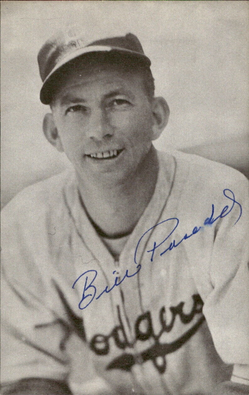 Bill Posedel Dodgers d. 1989 Signed/Autographed 3x5 Photo 178723