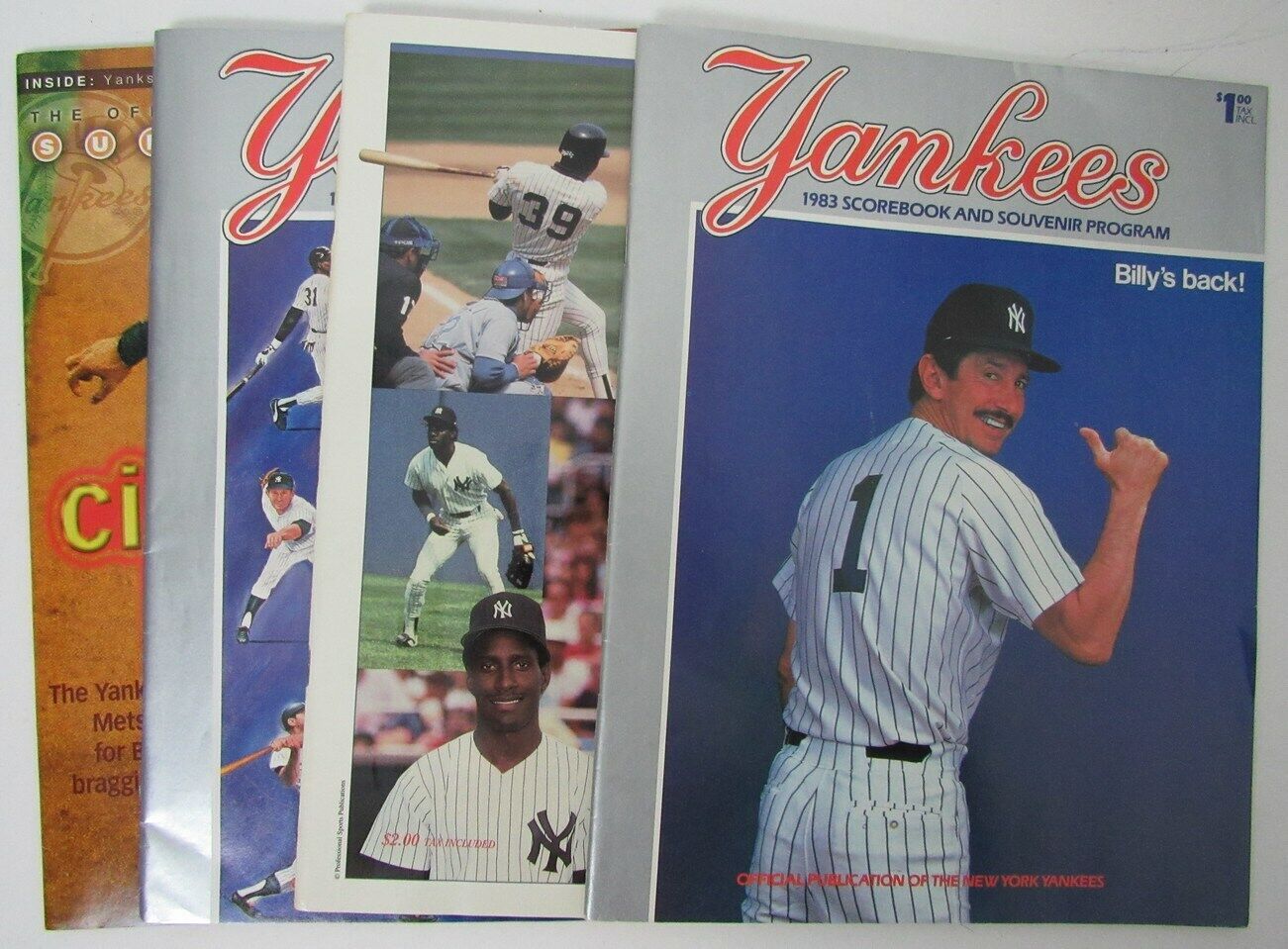 Lot of 4 New York Yankees Programs (2-1983 (1) 1991 (1) '01 Subway Series 153196