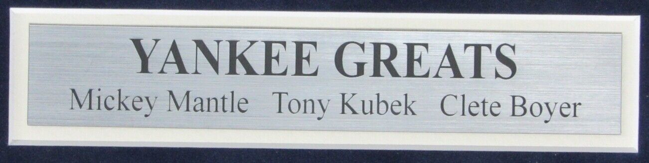 Mickey Mantle/Kubek/Boyer Yankees Signed/Auto 8x10 Photo Framed JSA 158839