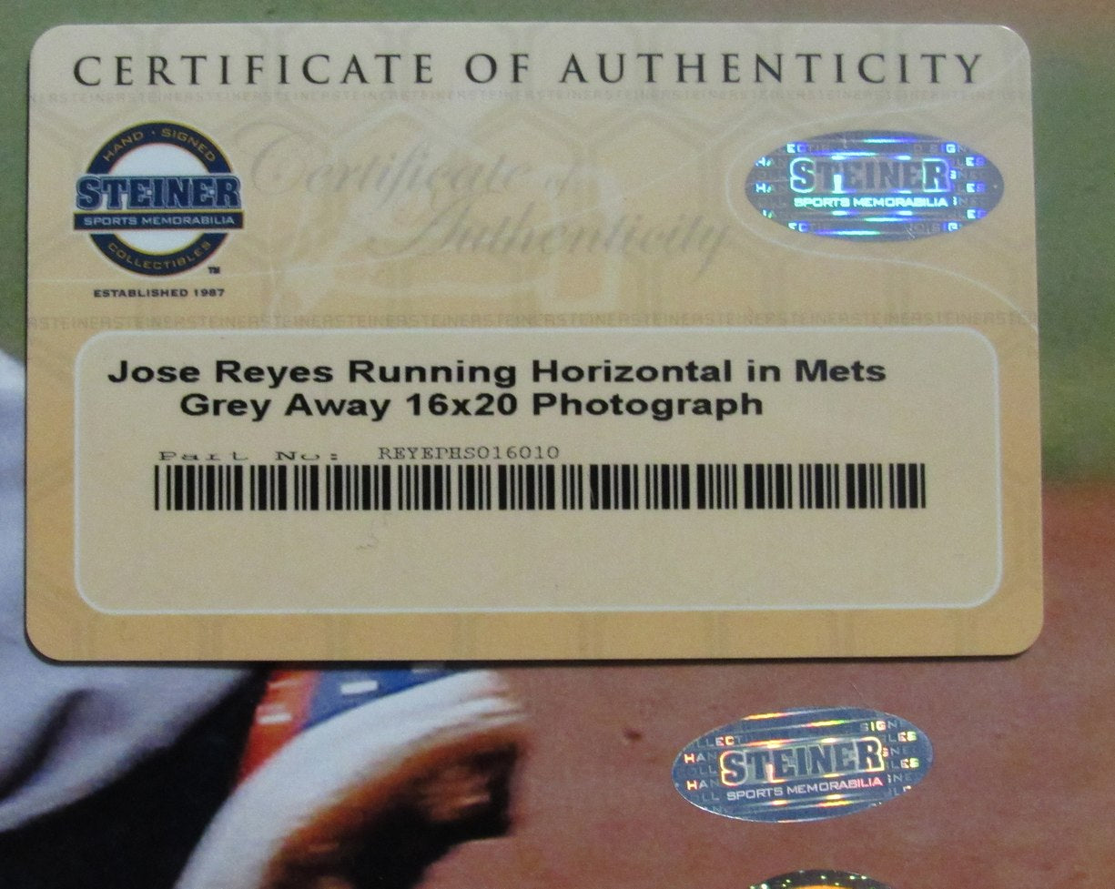 Jose Reyes Autographed 16x20 Photo New York Mets Steiner 191295