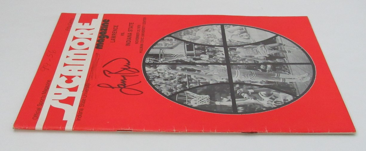 Larry Bird HOF Signed/Auto 1978 College Basketball Program Indiana State 189248