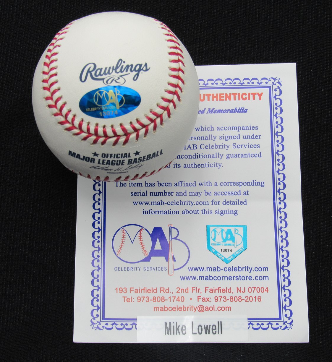 Mike Lowell Signed/Auto Yankees 100th OML Baseball MAB 187039