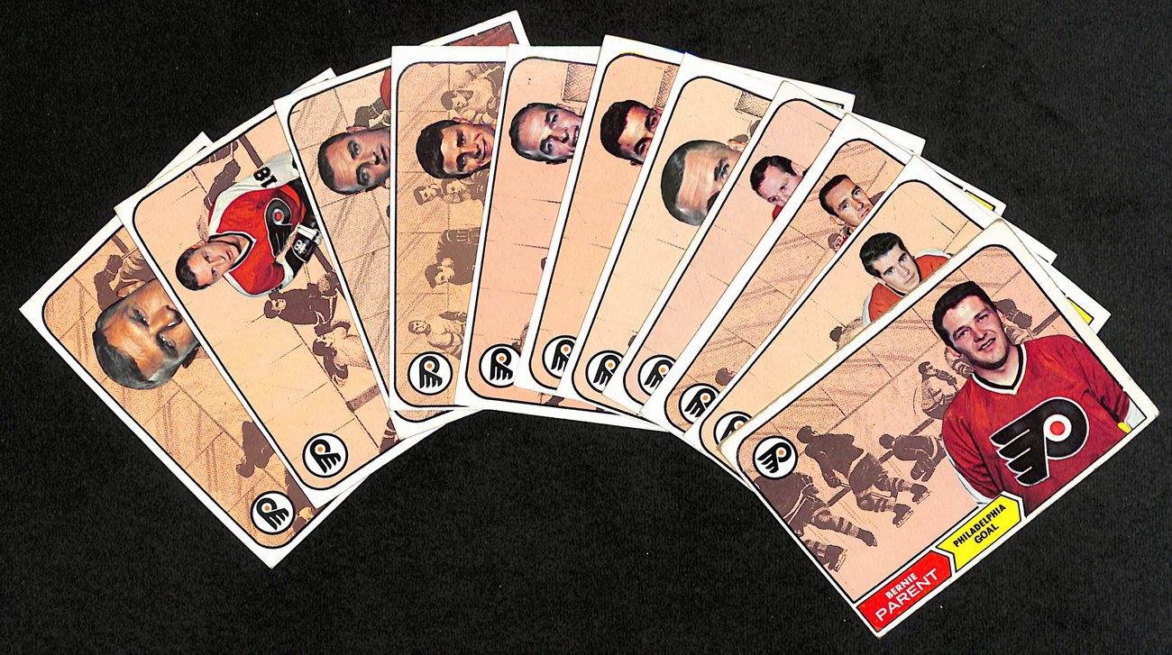 1968-69 Topps Philadelphia Flyers Team Set (11/11) Cards Bernie Parent 189196