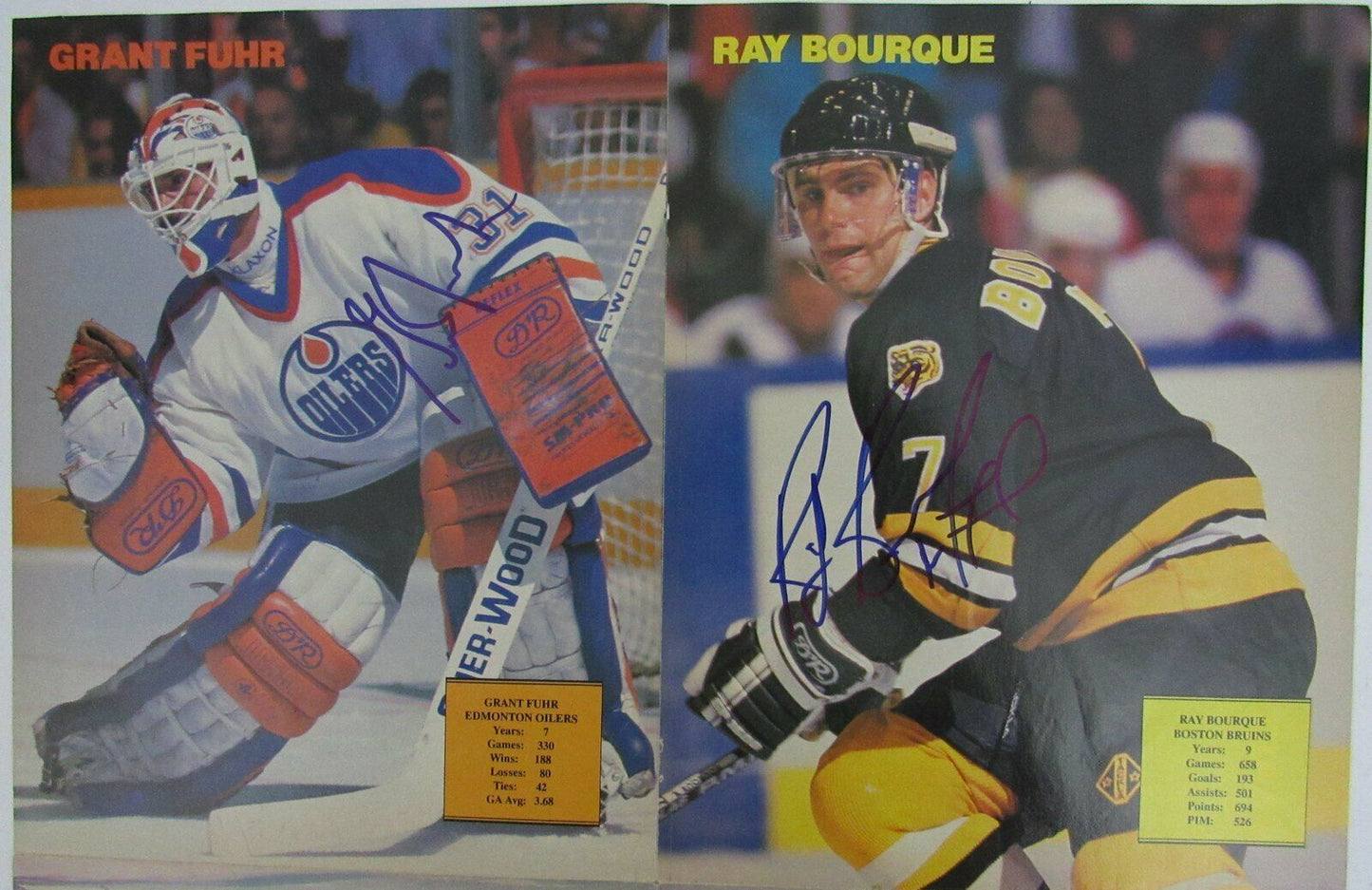GRETZKY, LEMIEUX + 4 HOFers Multi-Signed POSTER Insert (signed by 6) Beckett