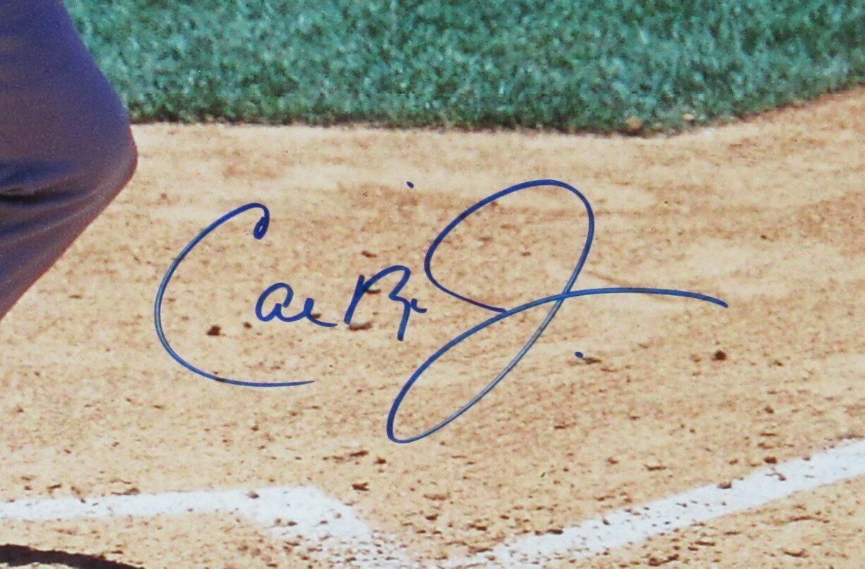 Cal Ripken Jr. HOF Autographed 16x20 Photo Orioles Framed PSA/DNA 180108