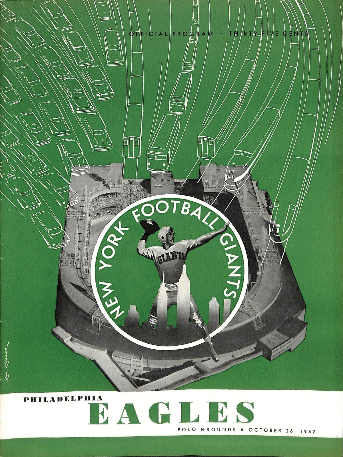 1952 Philadelphia Eagles vs. New York Giants 10/26/52 Game Program NMT-MT 180593