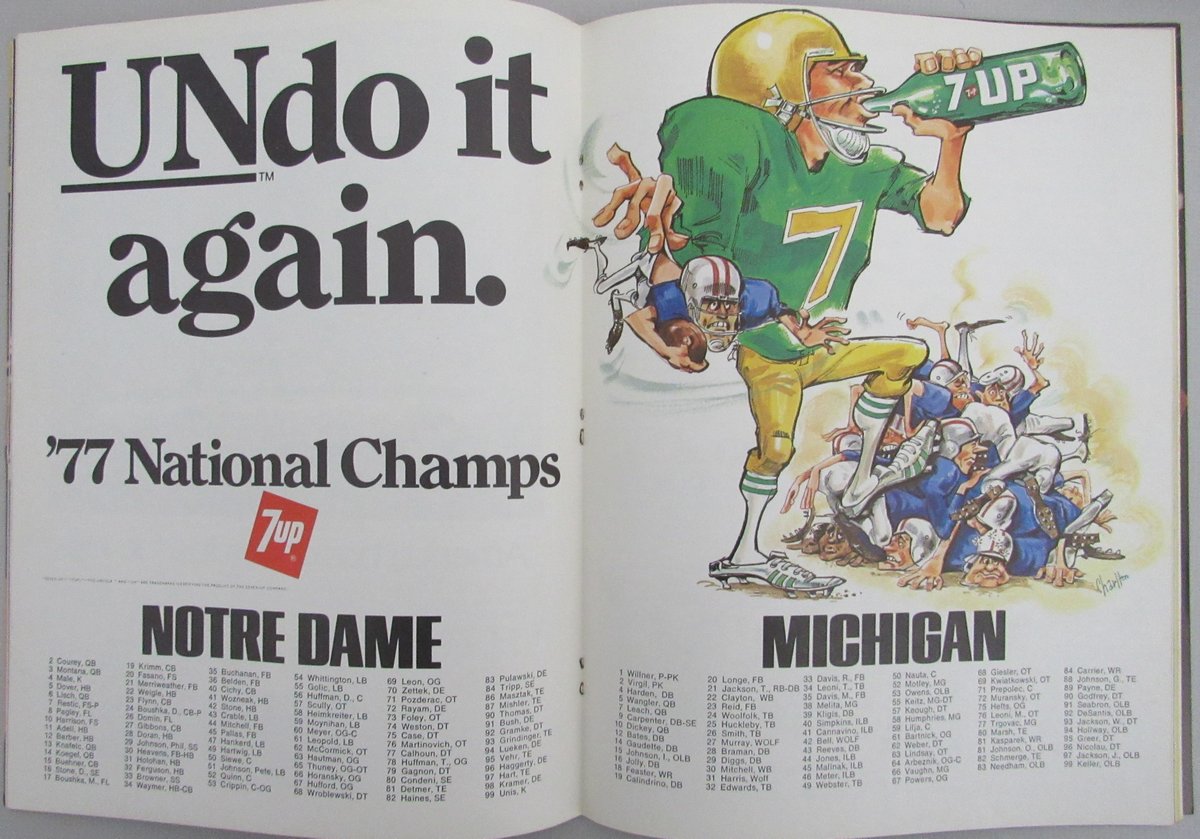 September 23, 1978 Notre Dame vs, Michigan College Football Program 192254