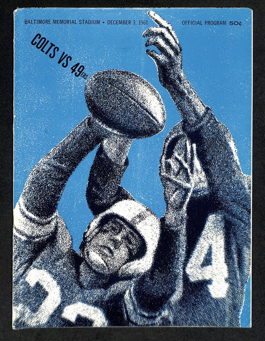 December 3, 1961 Football Program Baltimore Colts vs. San Francisco 49ers 189405