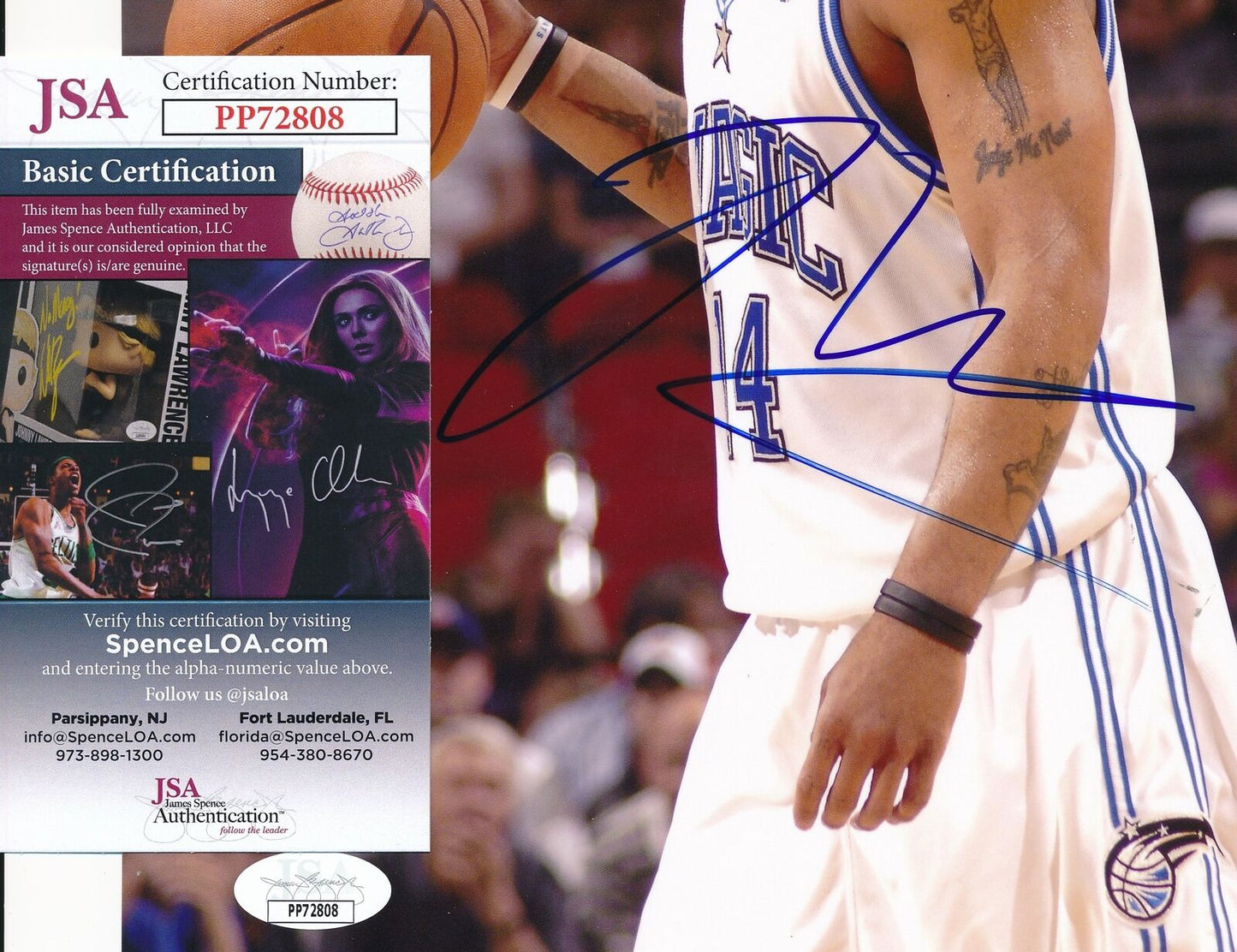 Jameer Nelson Orlando Magic Signed/Autographed 8x10 Photo JSA 161051