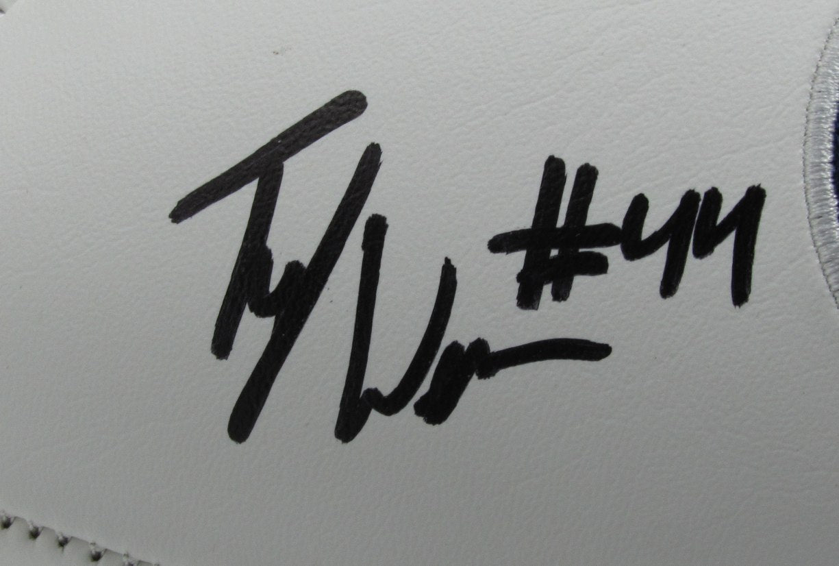 Tyler Warren Signed/Inscribed White Penn State Logo Football JSA 193104