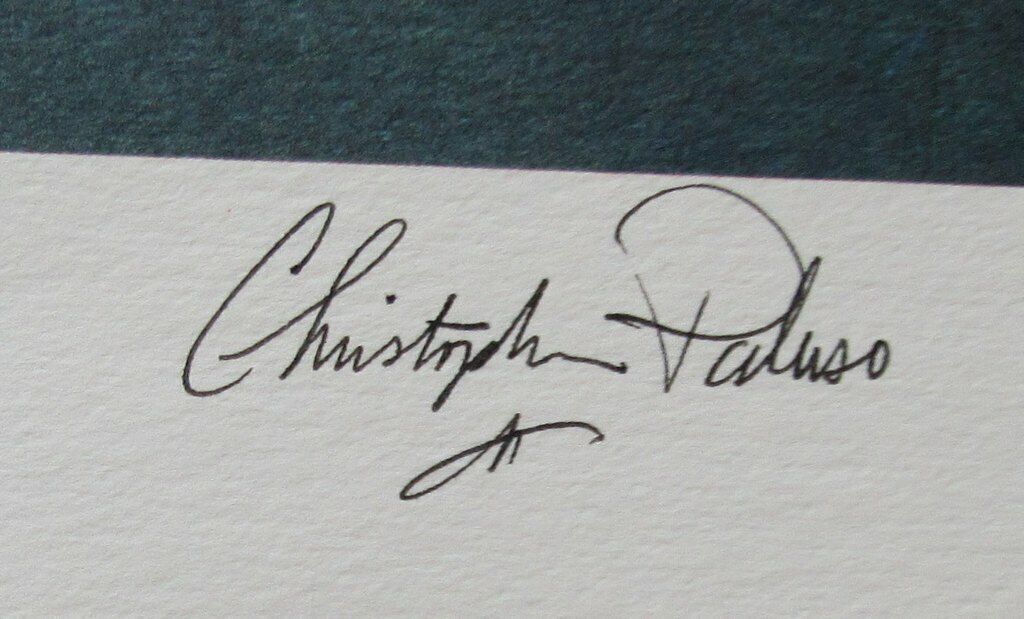Nolan Ryan Astros Strikeout Record Signed 18x24 Paluso lithograph JSA 140931