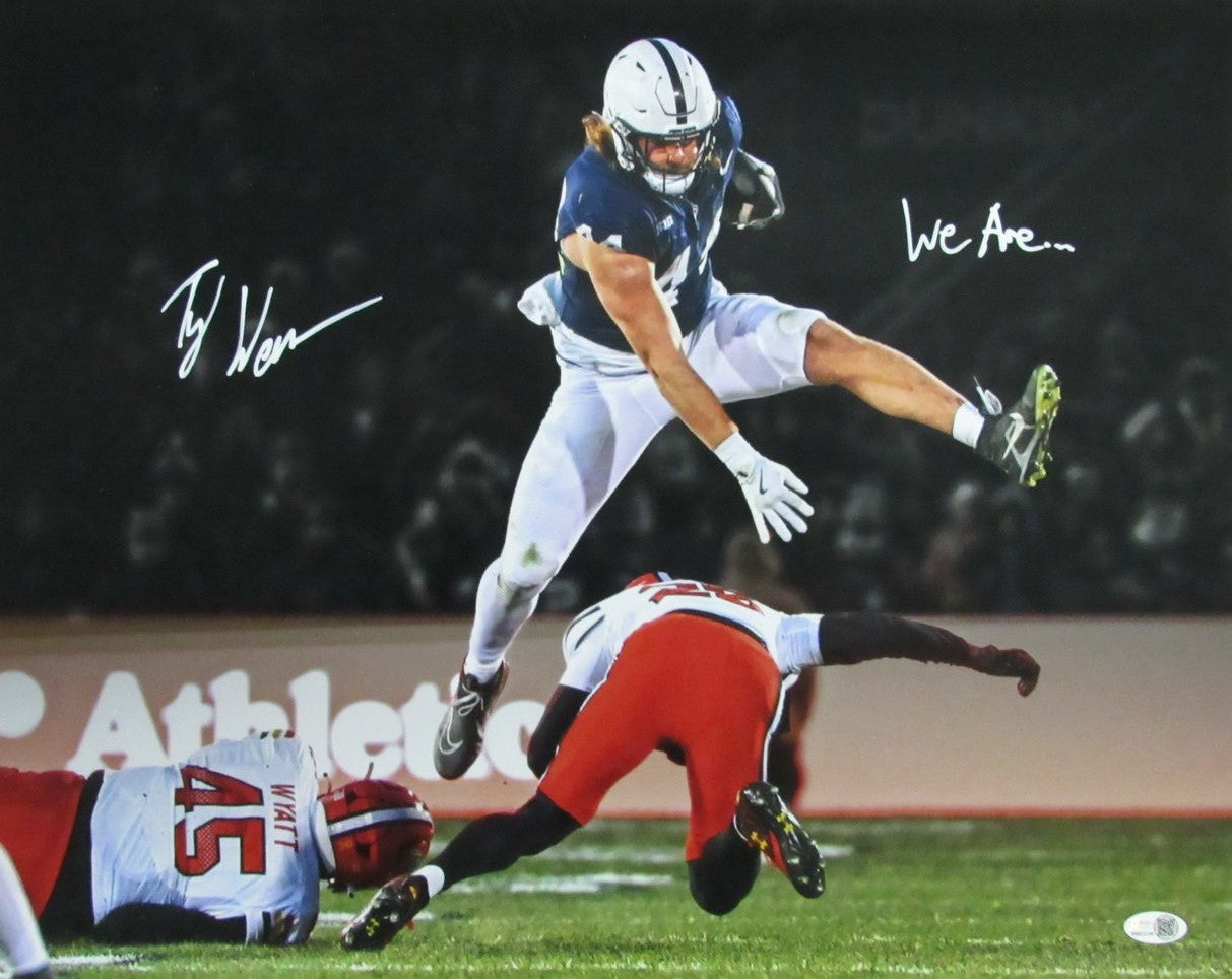 Tyler Warren Signed/Inscribed "We Are..." 16x20 Photo Penn State JSA 193117