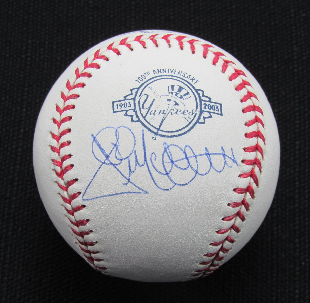 Jack McDowell Signed/Auto Yankees 100th OML Baseball MAB 187053