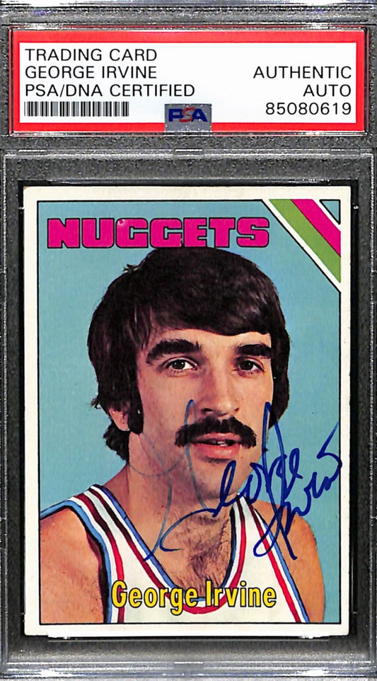 George Irvine Autographed 1975-76 Topps Card #320 Denver Nuggets PSA/DNA 184820