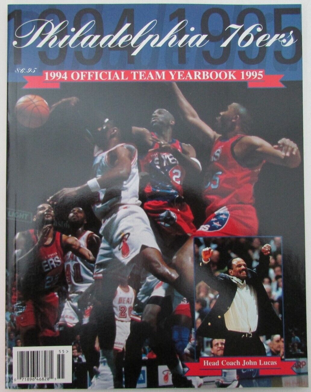 1994-95 Philadelphia 76ers Official Yearbook Head Coach John Lucas 156594