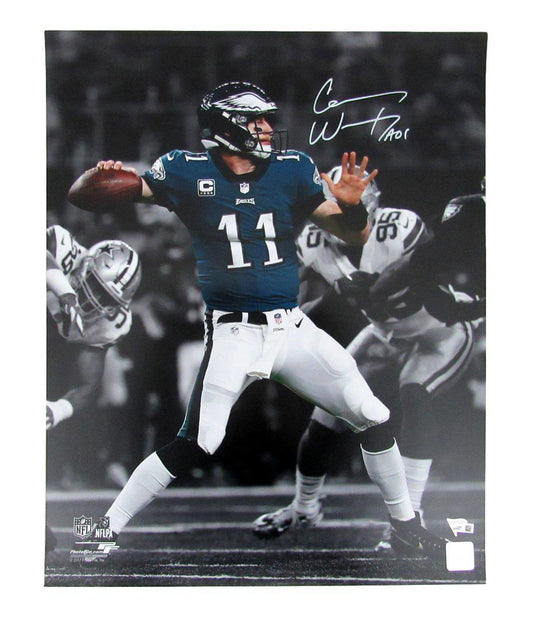 Carson Wentz Philadelphia Eagles Autographed/Signed 16x20 Photo Fanatics 135213