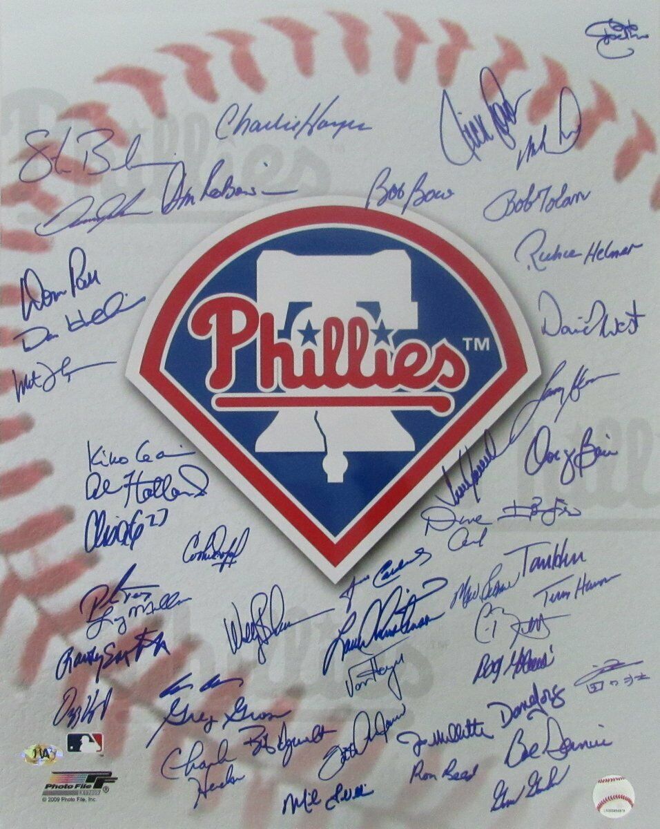 Phillies Greats Multi-Signed 16x20 Color Photo MAB 140669