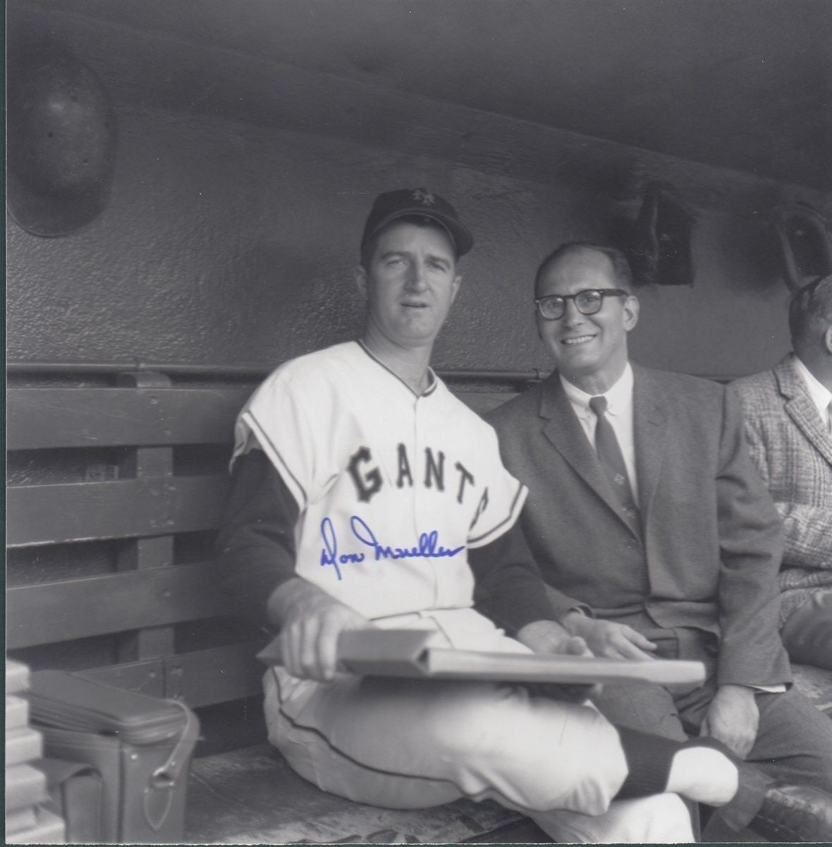 Don Mueller Autographed/Signed Giants 8x8 Photo 128525