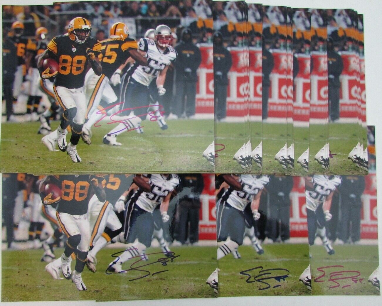 Lot of 63 Emmanuel Sanders Pittsburgh Steelers Signed 8x10 Photo 157587