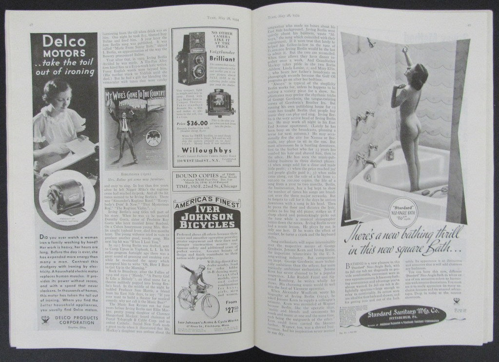 Time Magazine Vol XXIII No 22 May 28, 1934 Irving Berlin 183248