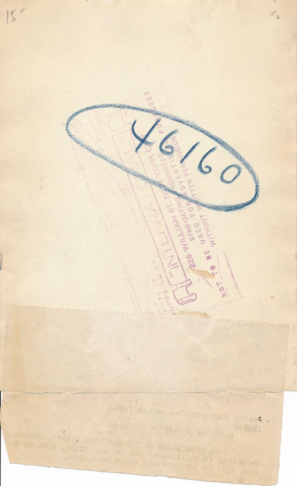 Bill Cunningham 6x8 B/W 1921 Press Wire Photo New York Giants