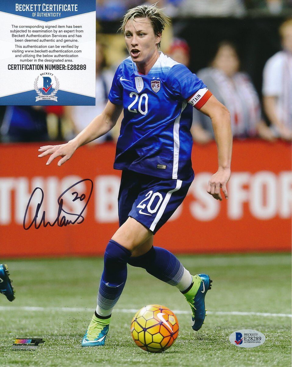 Abby Wambach Team USA Women's Soccer Signed 8x10 Color Photo BAS 137507