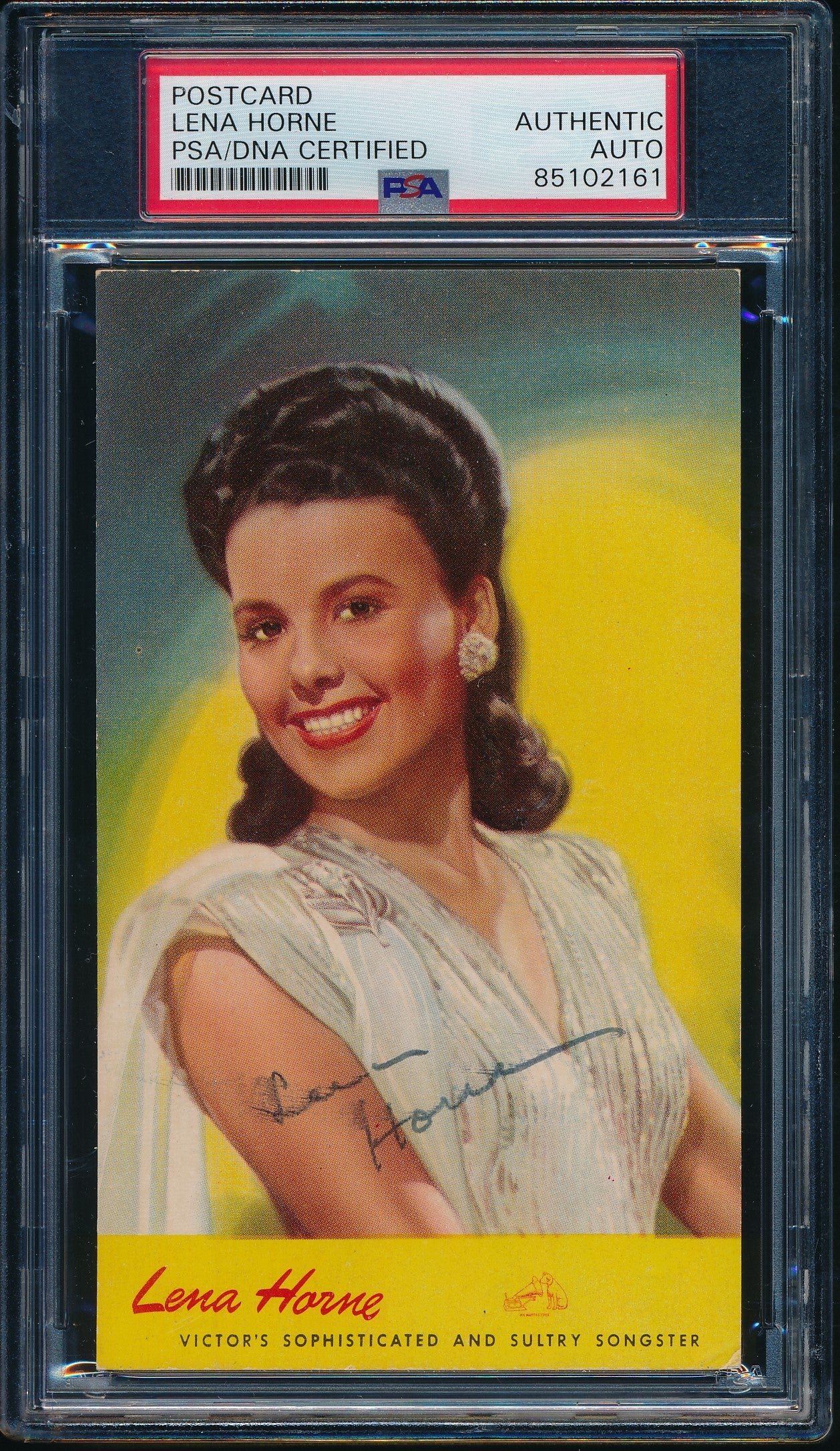 Lena Horne Signed/Auto 1940's RCA Victor Postcard UNPOSTED PSA/DNA 186347