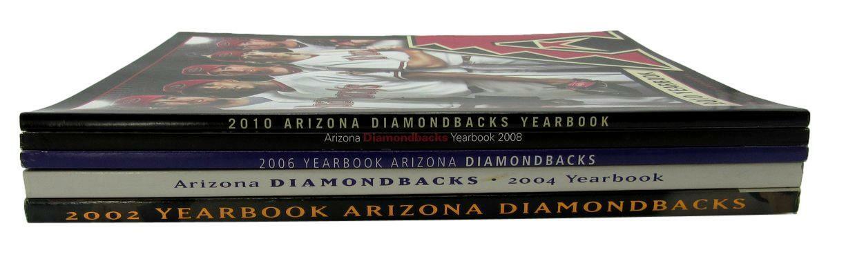 Lot of 5 Arizona Diamondbacks Yearbooks (2002, 2004, 2006, 2008, 2010) 160895