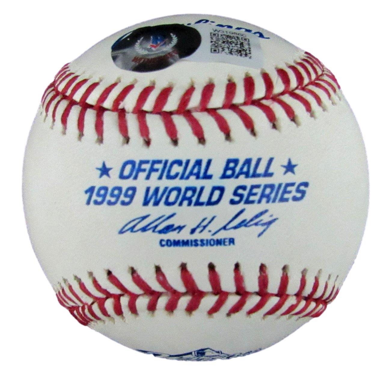 Jorge Posada Autographed 1999 World Series Baseball NY Yankees Beckett 176898