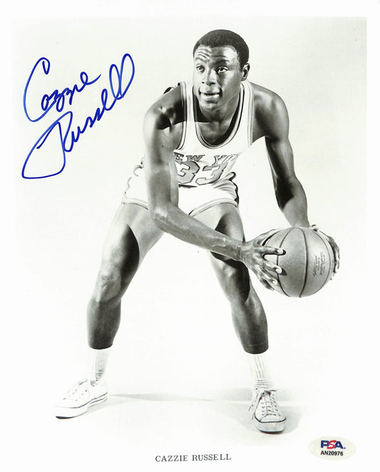 Cazzie Russell HOF Signed/Auto 8x10 Photo New York Knicks PSA/DNA 189060