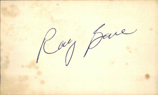 Ray Bare Detroit Tigers d.1994 Signed/Autographed 3x5 Index Card 162577