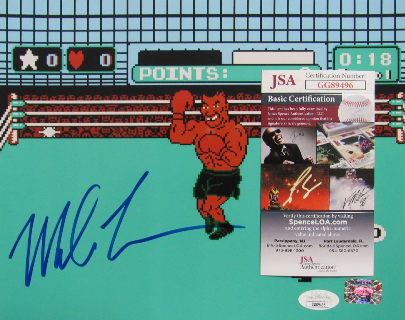 Mike Tyson Signed/Autographed 8x10 Punch Out Photo Nitendo JSA 146451