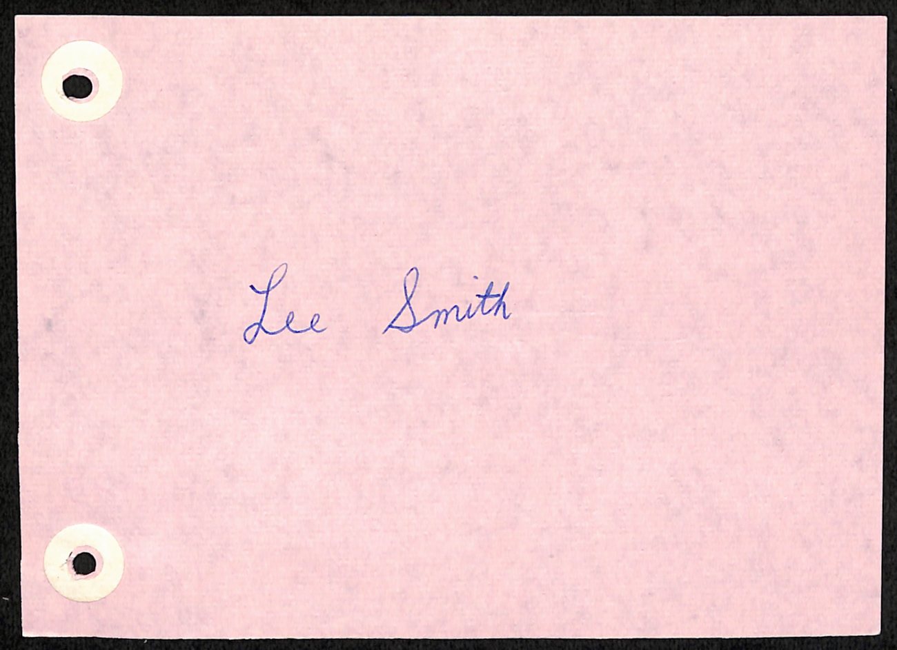 Lee Smith HOF Signed/Autographed Vintage 4X6 Album Page Chicago Cubs 191574