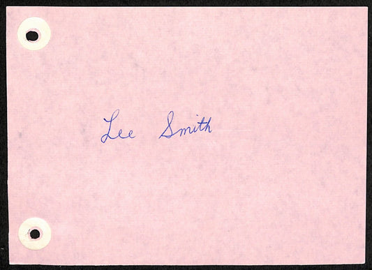 Lee Smith HOF Signed/Autographed Vintage 4X6 Album Page Chicago Cubs 191574